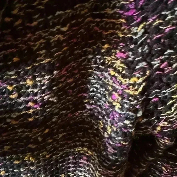 Vertigo Paris size large black /multicolor cardigan sweater. VGUC. Large buttons - Picture 5 of 6